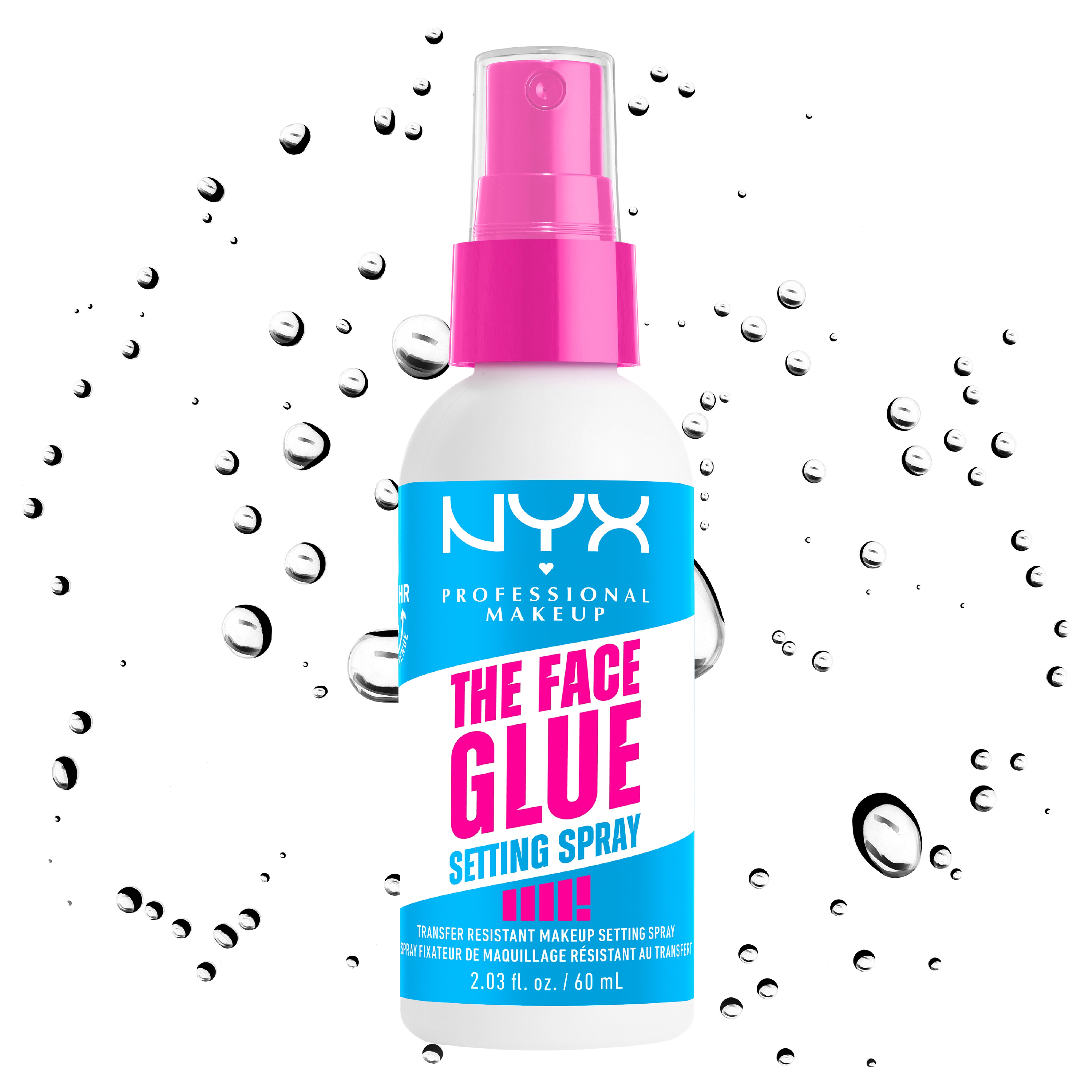 The Face Glue Setting Spray, Transfer-Resistant Waterproof Setting Spray, Up to 24HR Make Up Wear