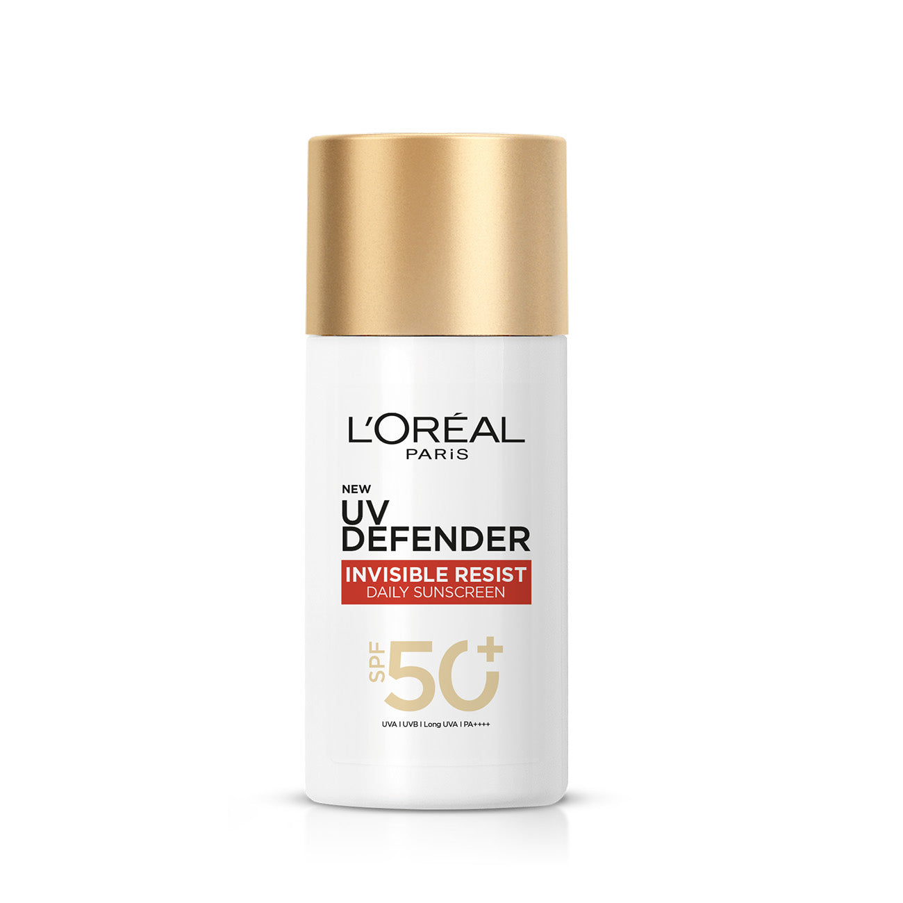 L’Oréal Paris UV Defender Invisible Resist Sunscreen SPF50+, Daily Sunscreen with Long Uva Protection, For All Skin Types