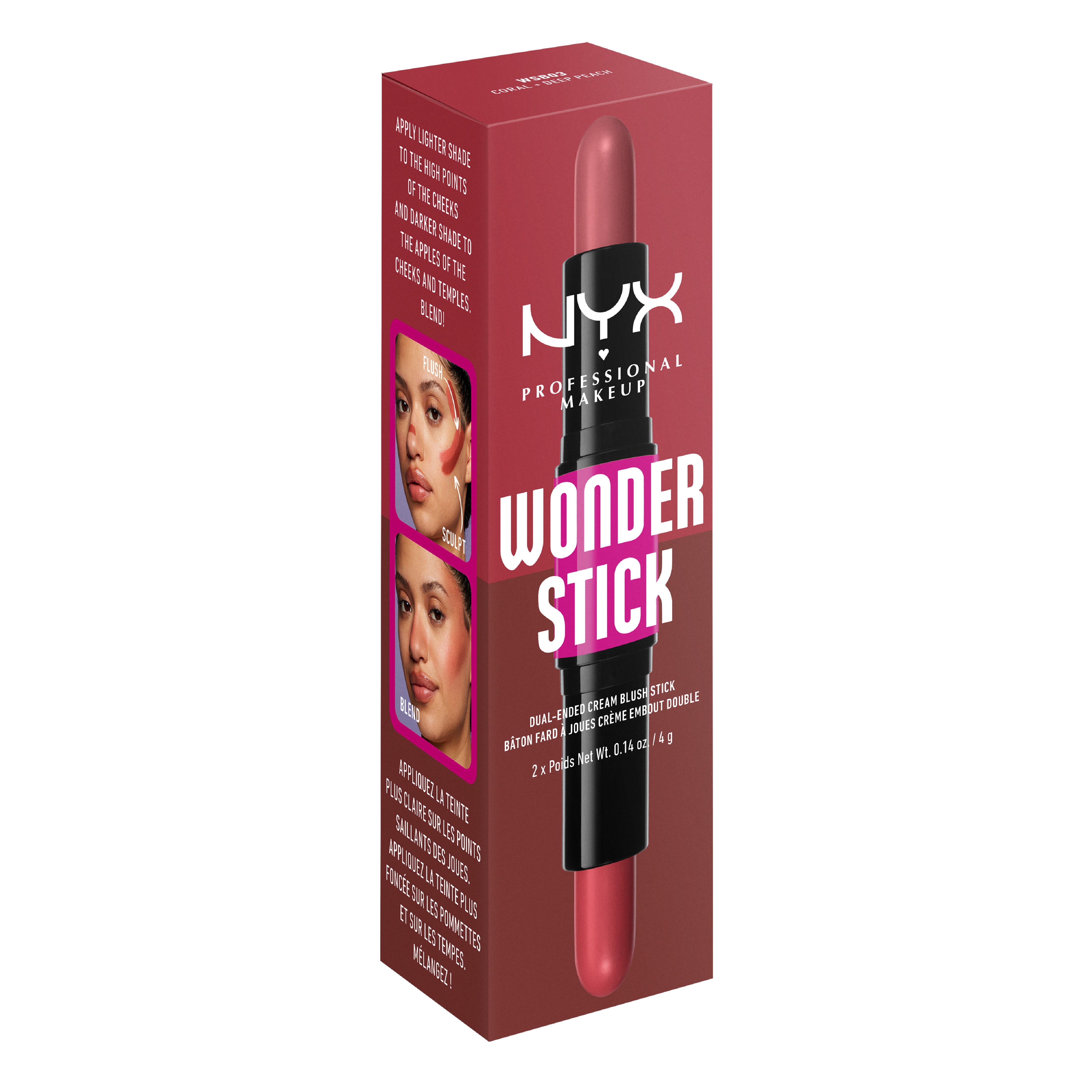 Wonder Stick Blush with Hydrating Hyaluronic Acid, Dual-Ended Cream Blush Stick