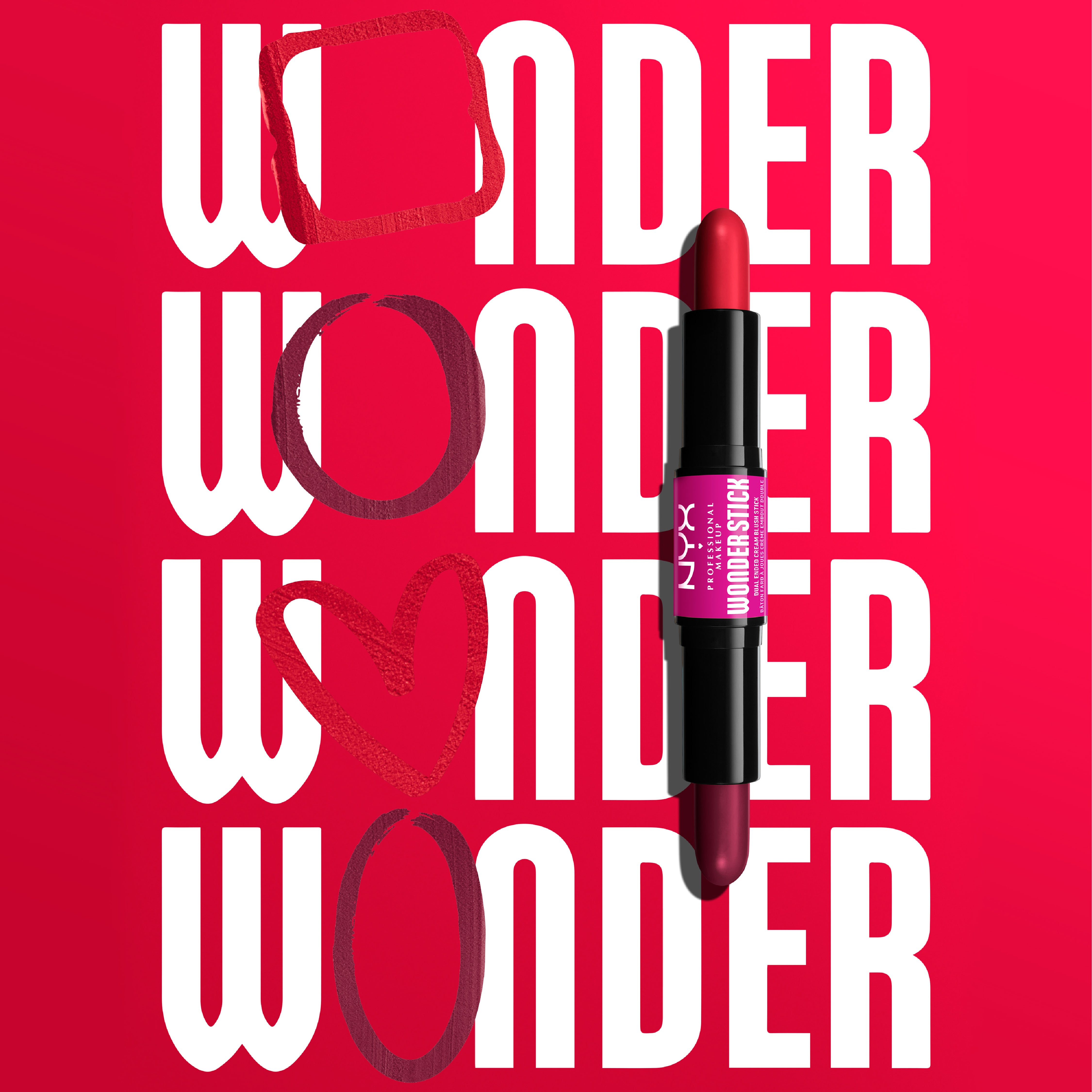 Wonder Stick Blush with Hydrating Hyaluronic Acid, Dual-Ended Cream Blush Stick