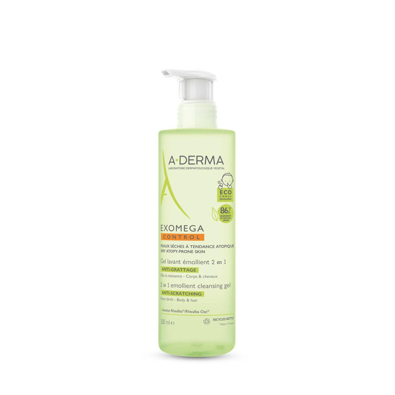 Aderma Exomega Control 2 in 1 Emollient Cleansing Gel - Anti-Scratching - Skin Society {{ shop.address.country }}