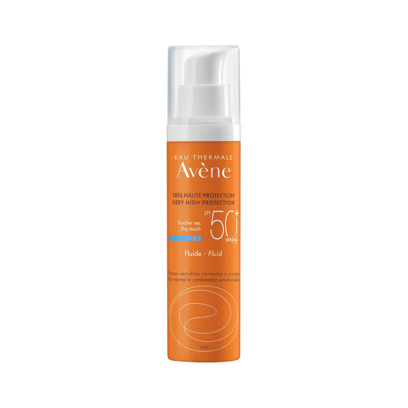 Avène Very High Protection Dry Touch Fluid SPF50+ - Normal to Combination Sensitive Skin - Skin Society {{ shop.address.country }}