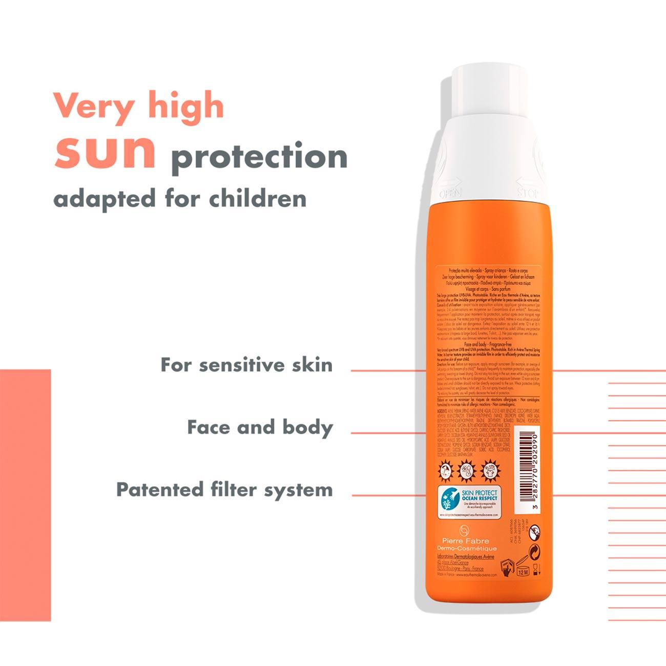 Avène Very High Protection Spray for Children SPF50+ - Skin Society {{ shop.address.country }}
