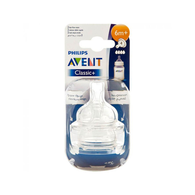 Avent Classic+ Teats 6M+ - Pack of 2 - Skin Society {{ shop.address.country }}