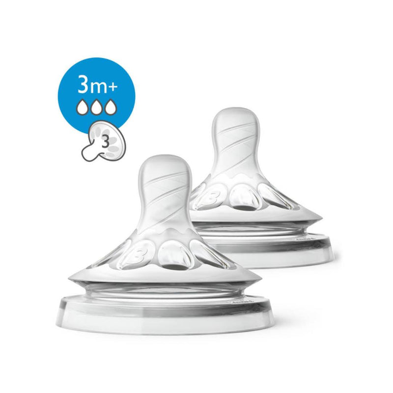 Avent Natural Nipples 3M+ - Pack of 2 - 043/27 - Skin Society {{ shop.address.country }}