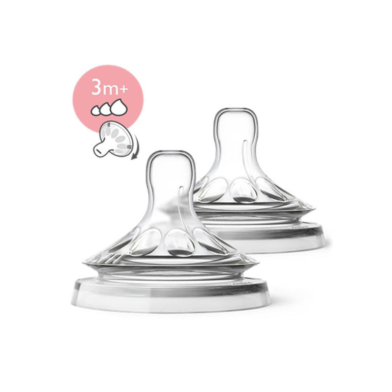 Avent Natural Nipples 3M+ - Pack of 2 - 045/27 - Skin Society {{ shop.address.country }}