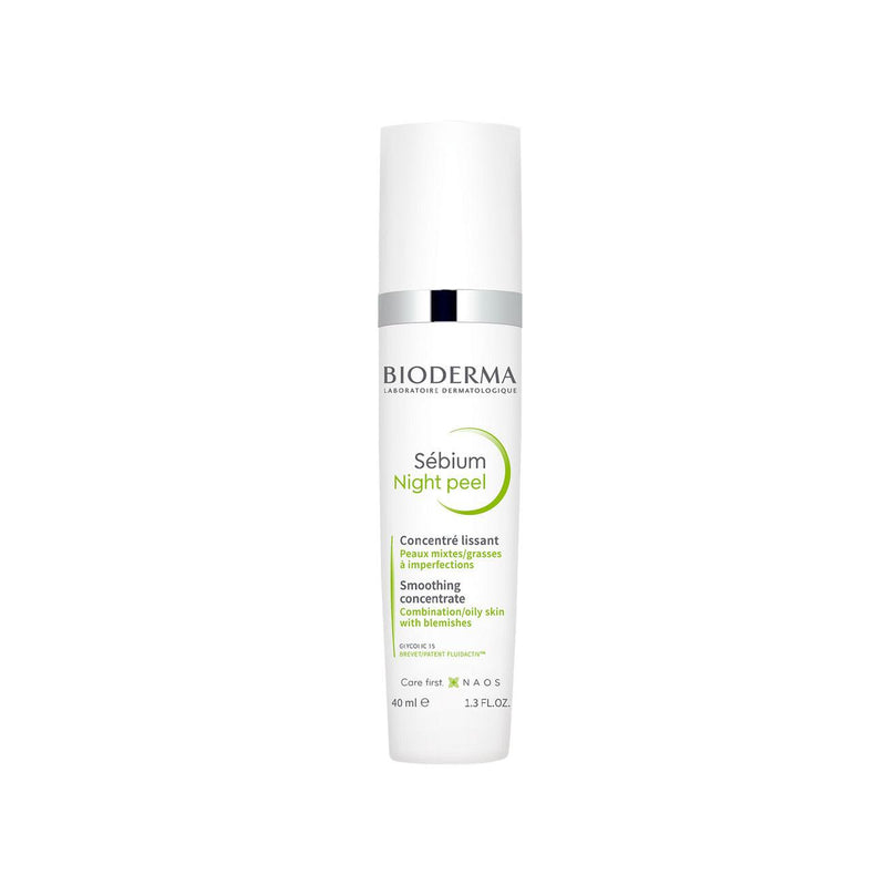 Bioderma Sébium Night Peel Smoothing Concentrate for Combination, Oily Skin with Blemishes - Skin Society {{ shop.address.country }}