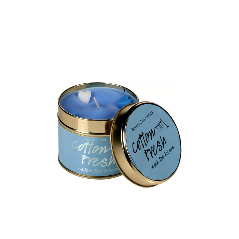 Bomb Cosmetics Cotton Fresh Tinned Candle - Skin Society {{ shop.address.country }}