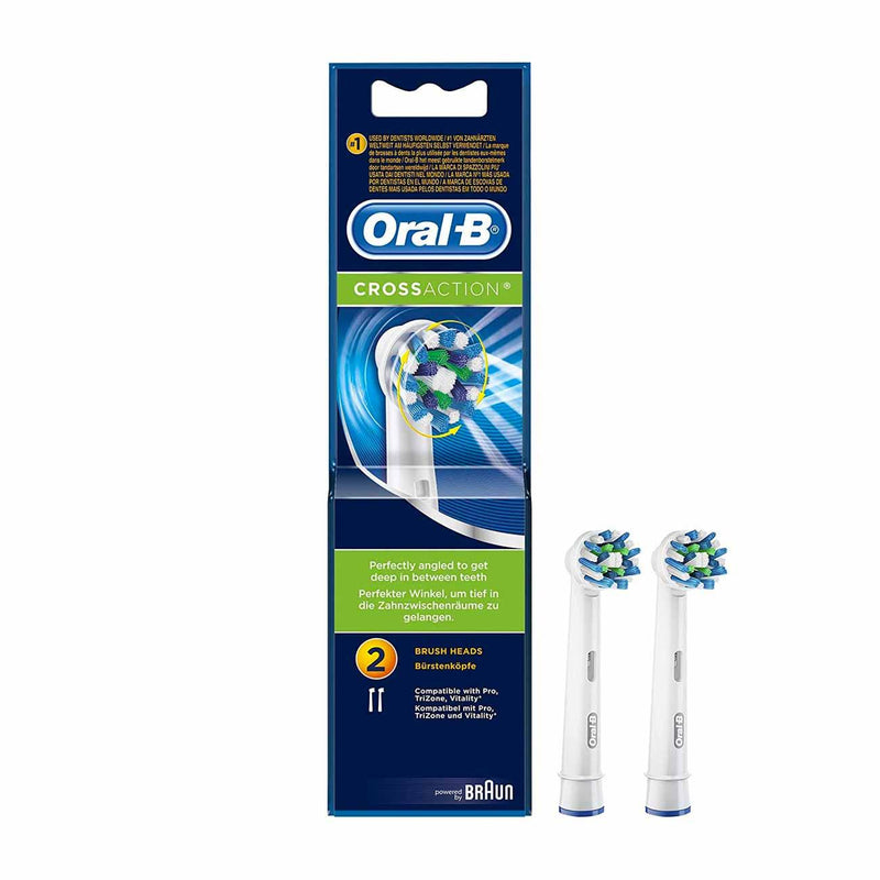 Braun Oral-B Cross Action Replacement Head - Pack of 2 - Skin Society {{ shop.address.country }}