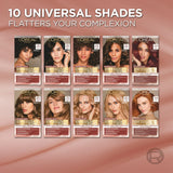 L’Oréal Paris Excellence Crème Universal Nudes Hair Coloration, Ammonia-free Conditioning Coloration with Micro Keratin for Long-lasting 100% Grey Coverage Natural Coloration