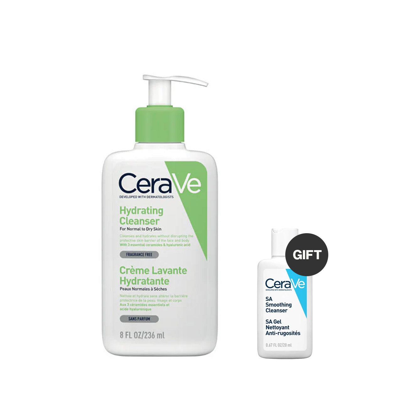 Hydrating Cleanser and Mini Sa Smoothing Cleanser Bundle