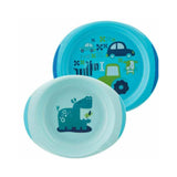 Chicco Baby's Dish Set Blue - 2 Units - Skin Society {{ shop.address.country }}