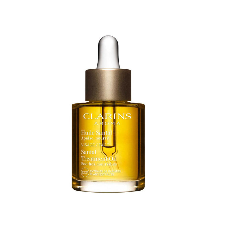 Clarins Santal Treatment Oil - Dry Skin - 100% Plant Extracts Natural Aromatic Scent with Essential Oils - Face - Skin Society {{ shop.address.country }}