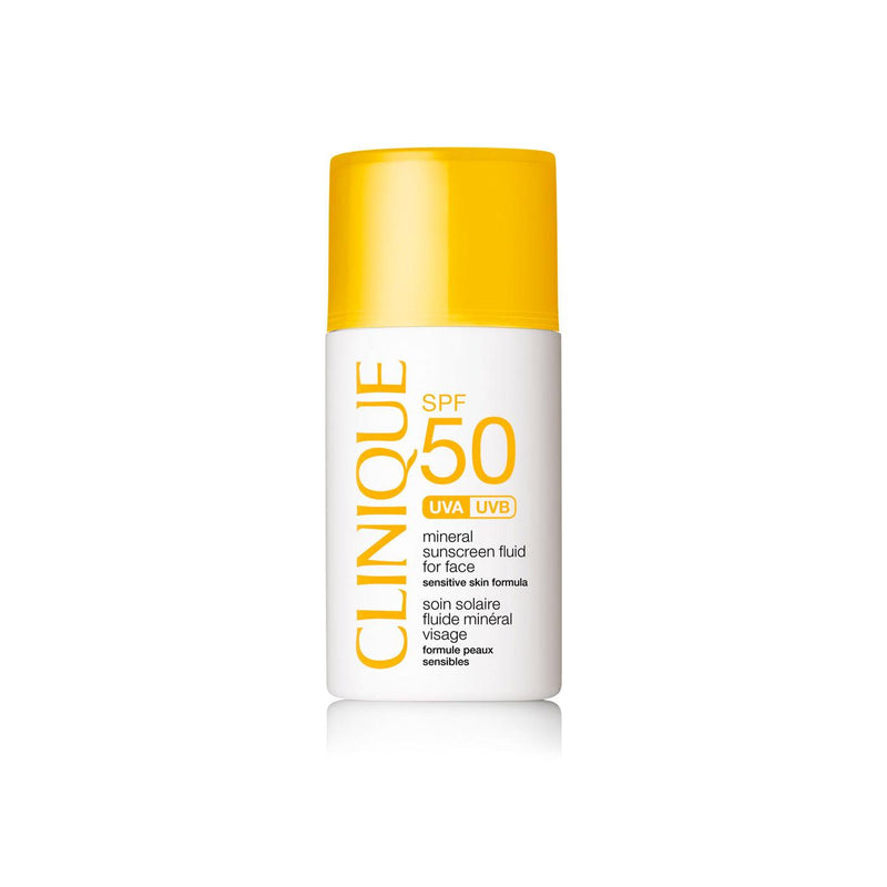 Clinique SPF50 Mineral Sunscreen Fluid for Face - Sensitive Skin Formula - Skin Society {{ shop.address.country }}