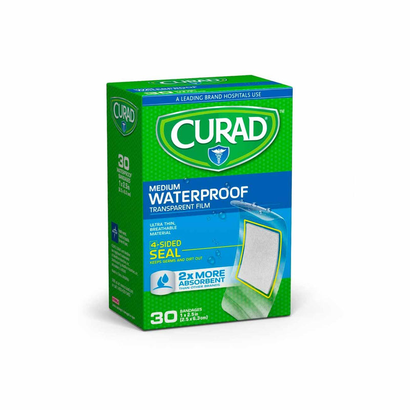 Curad Medium Waterproof Bandages - Box of 30 - Skin Society {{ shop.address.country }}