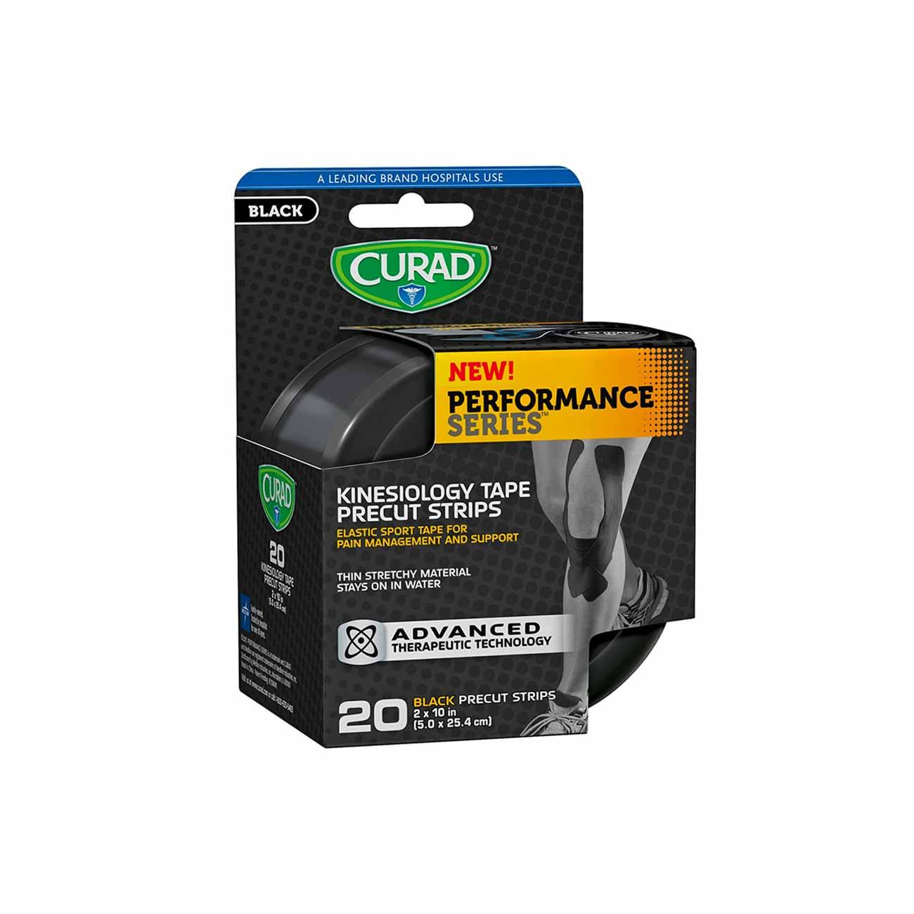 Curad Performance Series Kinesiology Tape Precut Strips - Box of 20 - Skin Society {{ shop.address.country }}