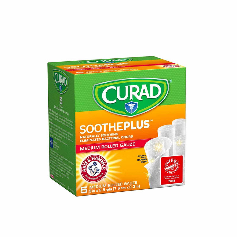 Curad SoothePlus Medium Rolled Gauze - Box of 5 - Skin Society {{ shop.address.country }}