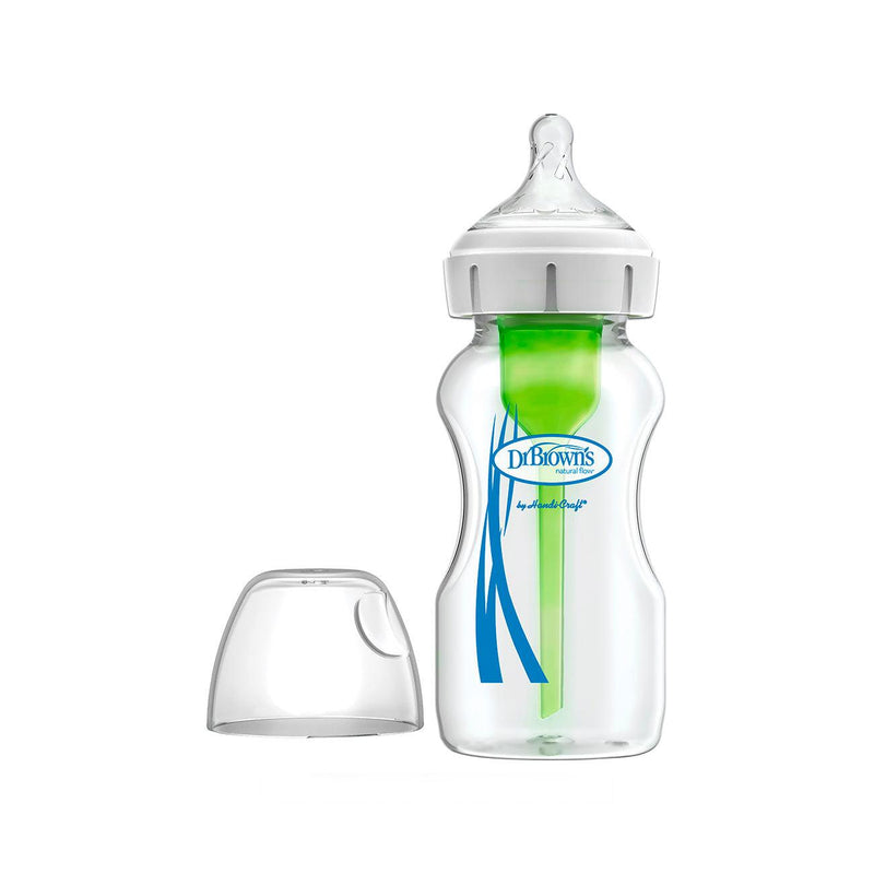 Dr. Brown's Options+ Anti-Colic Wide-Neck Glass Baby Bottle - Skin Society {{ shop.address.country }}