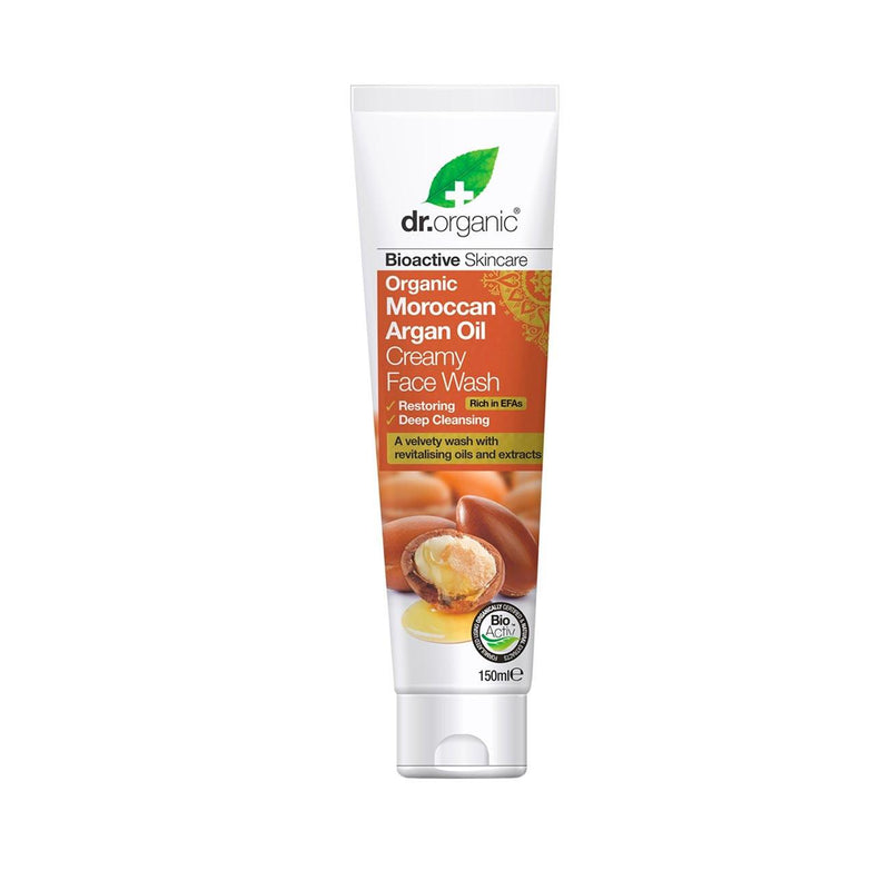 Dr Organic Moroccan Argan Oil Creamy Face Wash - Skin Society {{ shop.address.country }}