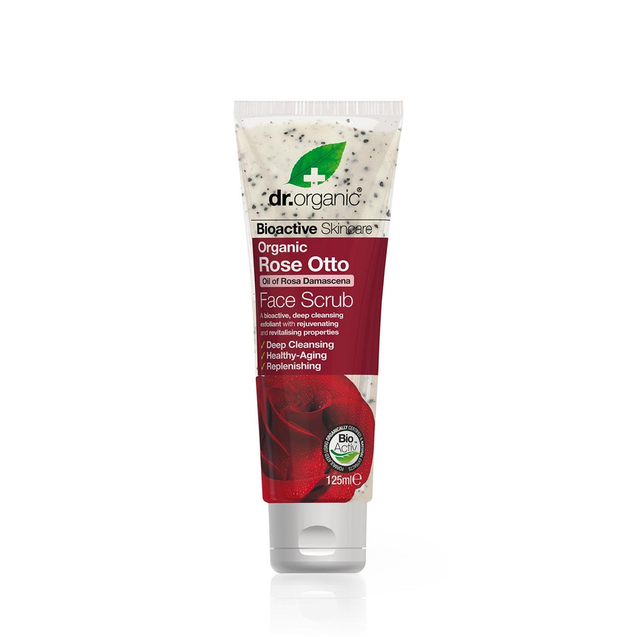 Dr Organic Rose Otto Face Scrub - Skin Society {{ shop.address.country }}