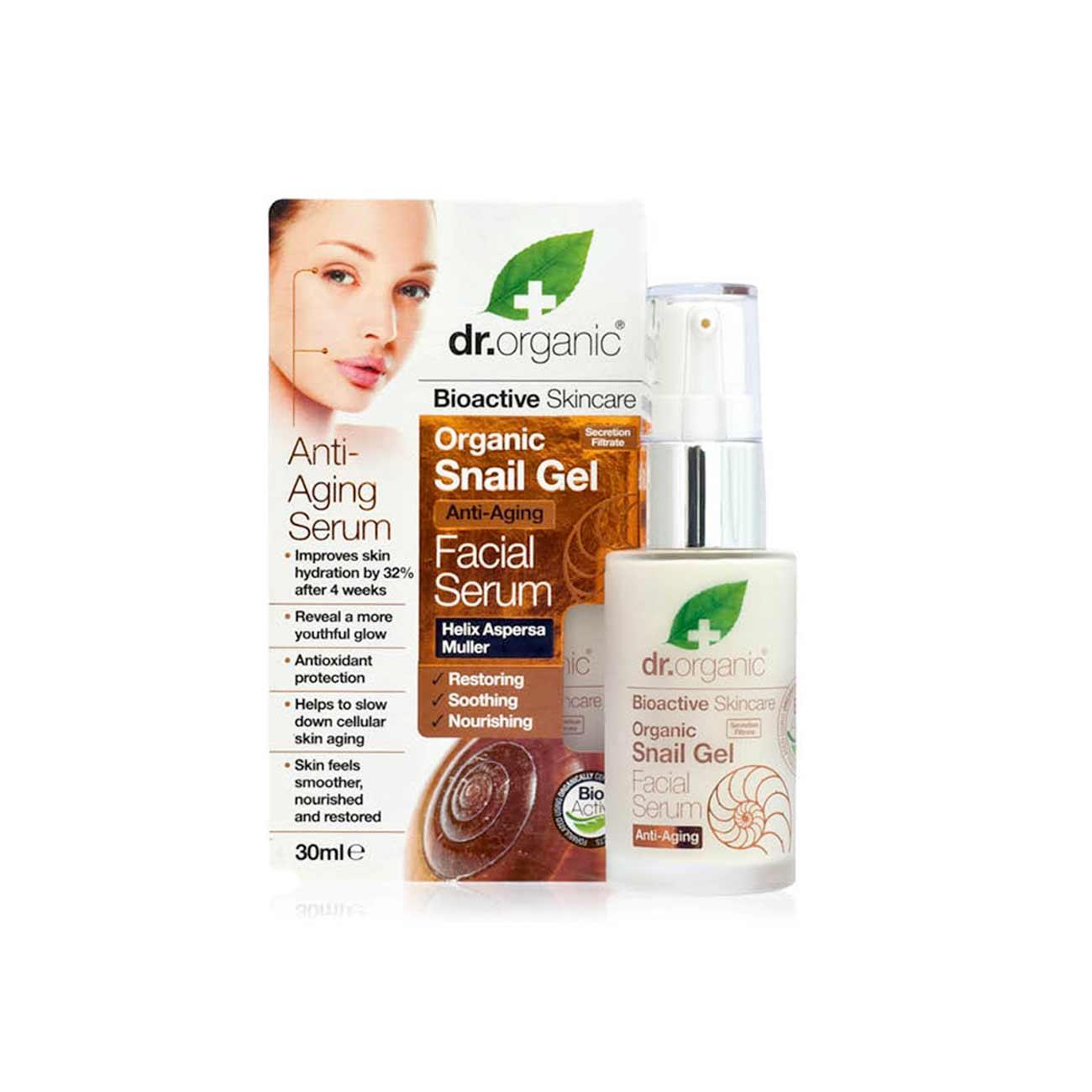 Dr Organic Snail Gel Facial Serum - Skin Society {{ shop.address.country }}