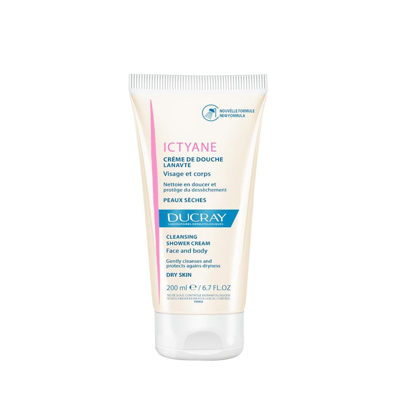 Ducray Ictyane Cleansing Shower Cream - Face and Body - Skin Society {{ shop.address.country }}