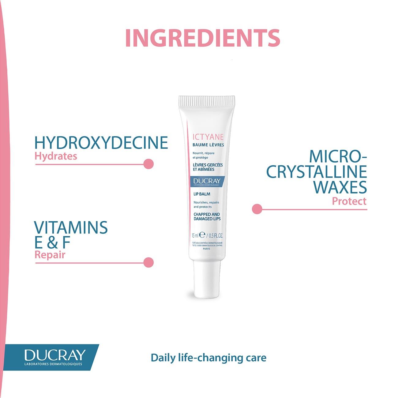 Ducray Ictyane Lip Balm - Chapped and Damaged Lips - Skin Society {{ shop.address.country }}