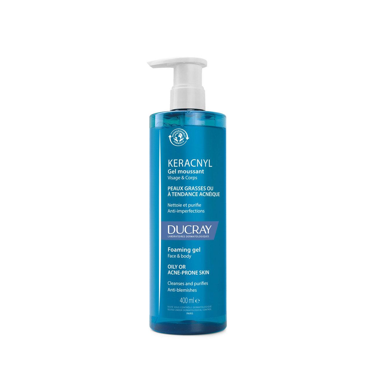 Ducray Keracnyl Foaming Gel - Face and Body - Acne-Prone Skin - Skin Society {{ shop.address.country }}