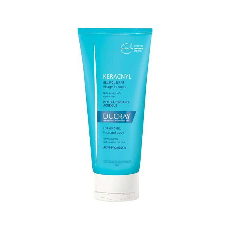 Ducray Keracnyl Foaming Gel - Face and Body - Acne-Prone Skin - Skin Society {{ shop.address.country }}