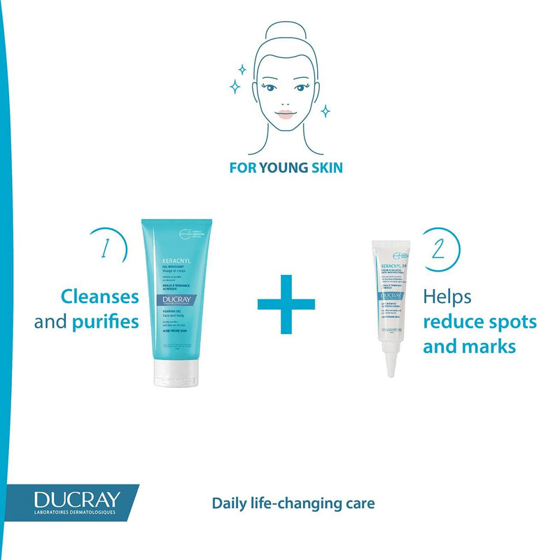 Ducray Keracnyl PP Anti-Blemish Soothing Cream - Acne-Prone Skin - Skin Society {{ shop.address.country }}