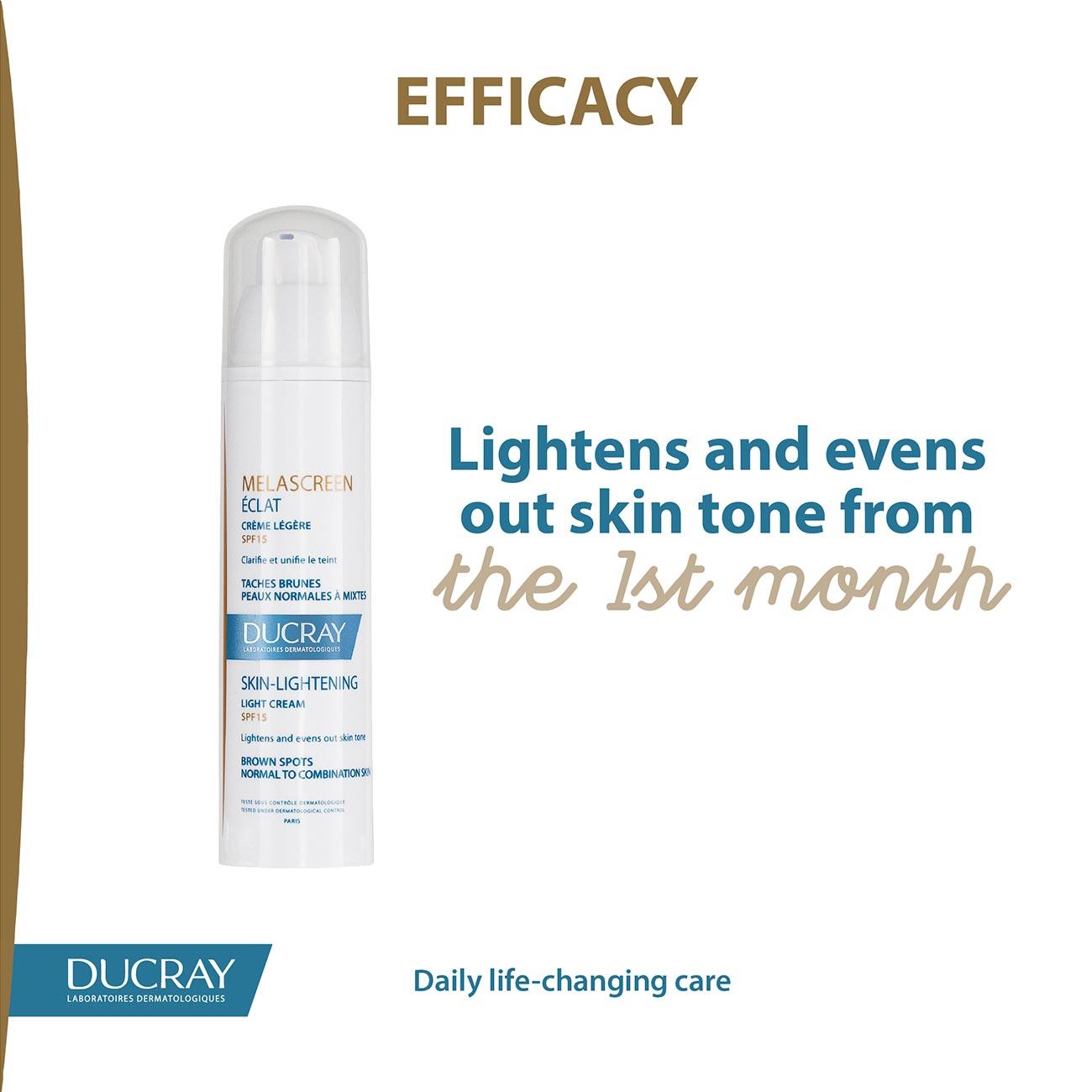Ducray Melascreen Skin Lightening Light Cream SPF15 - Brown Spots, Normal to Combination Skin - Skin Society {{ shop.address.country }}