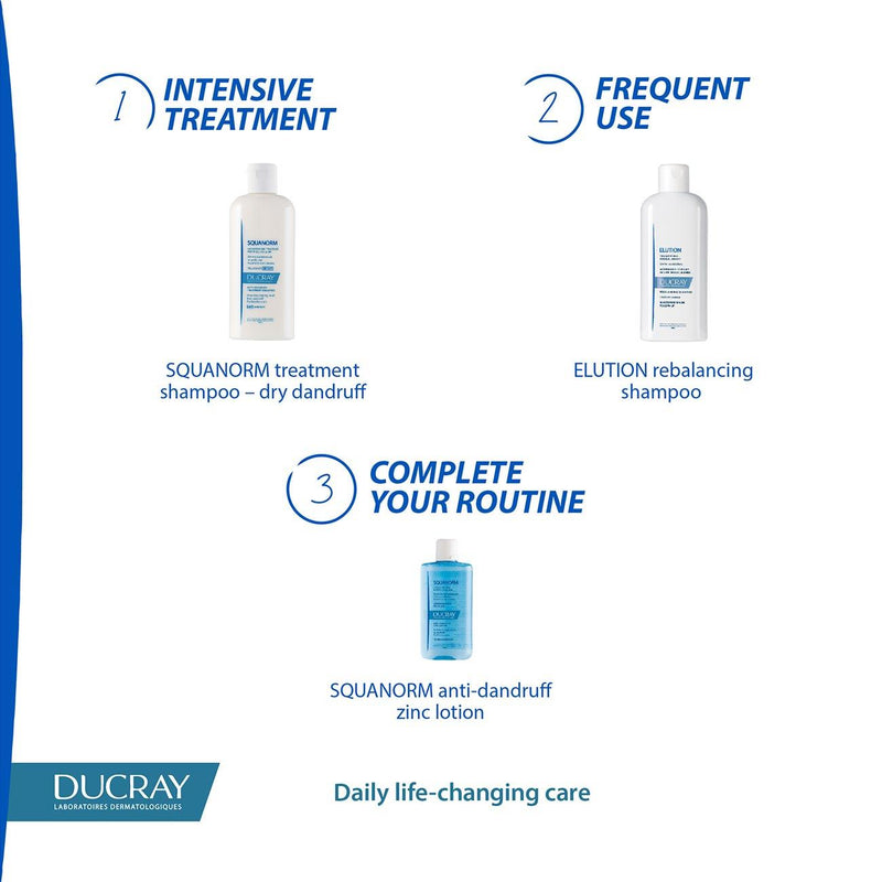 Ducray Squanorm Anti-Dandruff Treatment Shampoo - Dry Dandruff - Skin Society {{ shop.address.country }}