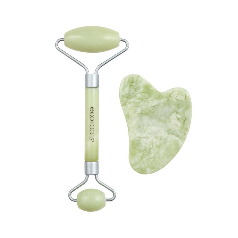 Ecotools Jade Facial Roller and Gua Sha Stone Duo - Skin Society {{ shop.address.country }}