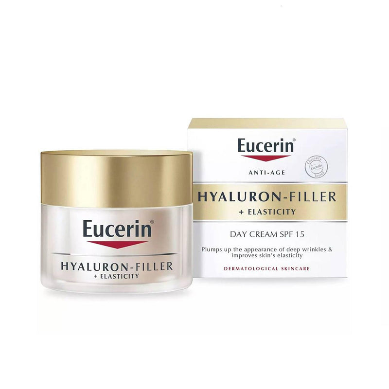 Eucerin Hyaluron-Filler + Elasticity Anti Age Day Cream SPF15 - Skin Society {{ shop.address.country }}