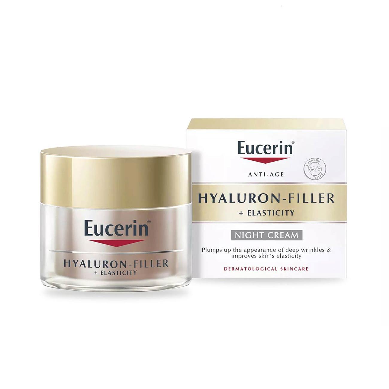Eucerin Hyaluron-Filler + Elasticity Anti Age Night Cream - Skin Society {{ shop.address.country }}