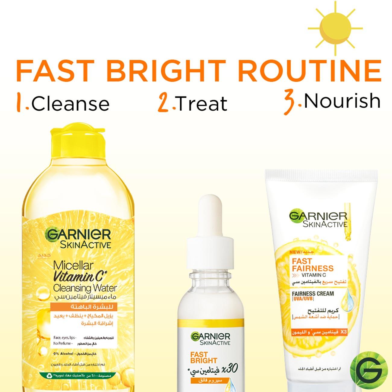 Garnier Fast Bright Vitamin C Brightening Day Cream - Skin Society {{ shop.address.country }}