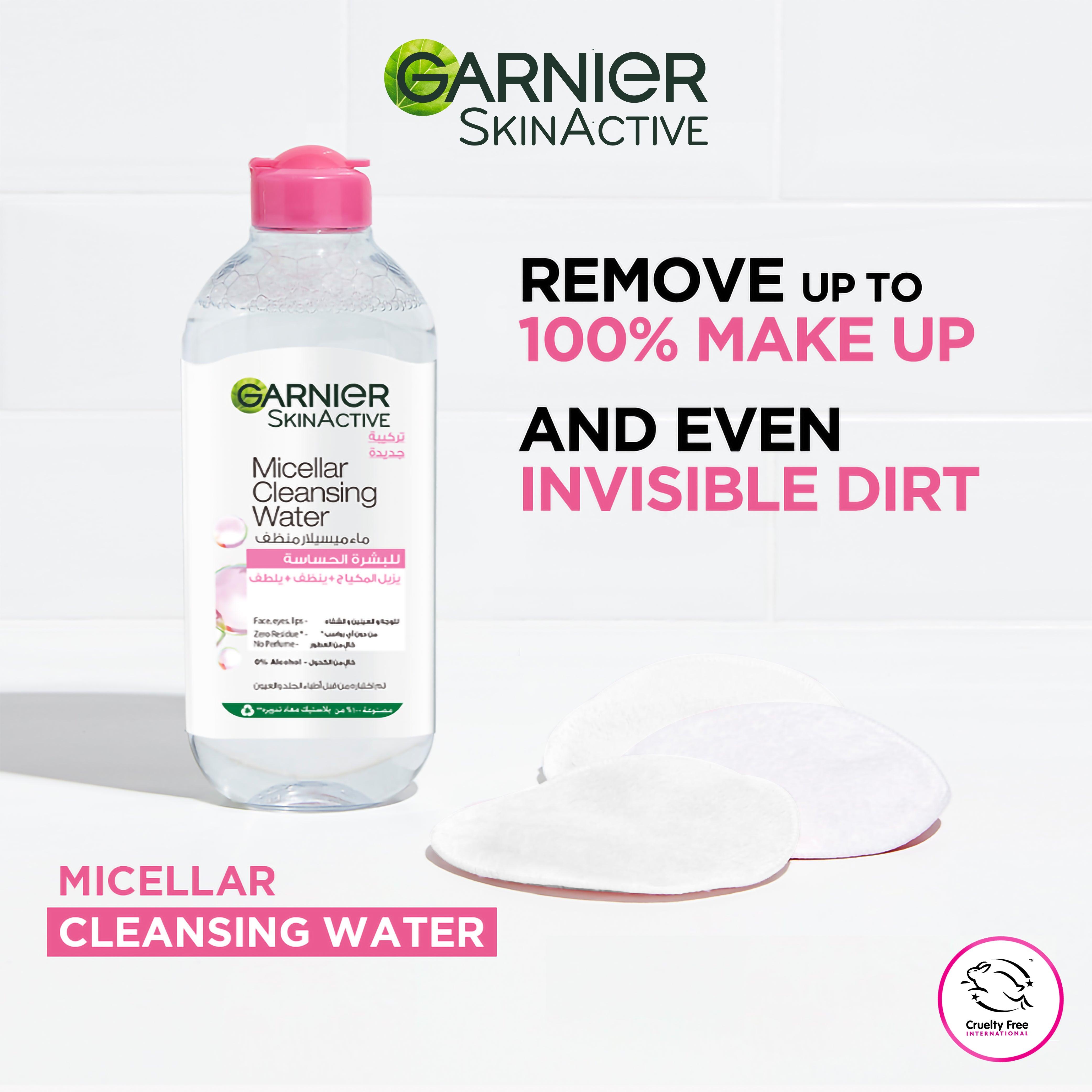 Garnier Micellar Water Facial Cleanser and Makeup Remover Pink for