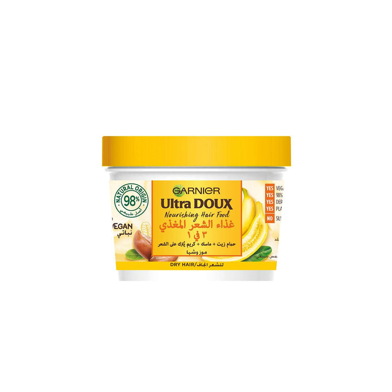 Garnier Ultra Doux Vegan Hair Food Bannana & Shea 3 in 1 Treatment - Skin Society {{ shop.address.country }}