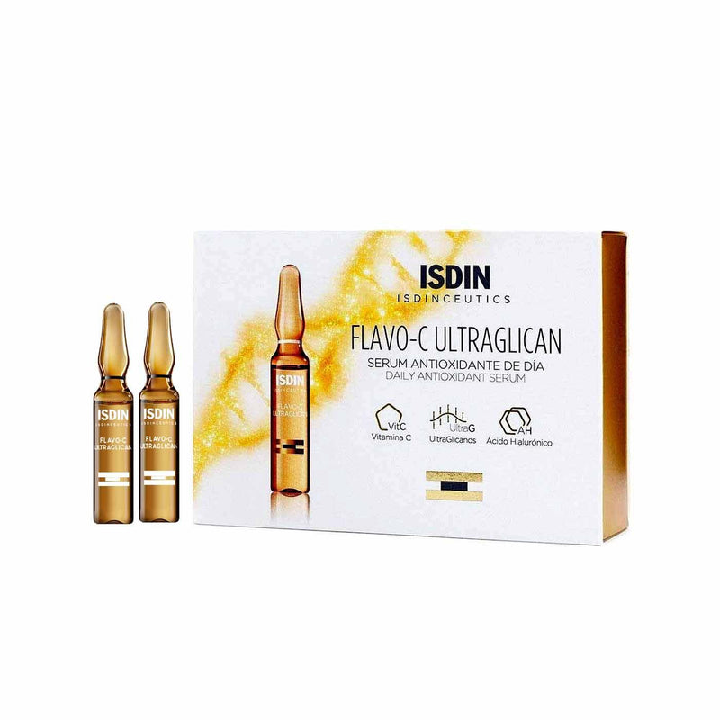 Isdin Isdinceutics Flavo-C Ultraglican Daily Antioxidant Serum - Box of 10 Bulbs x 2ml - Skin Society {{ shop.address.country }}
