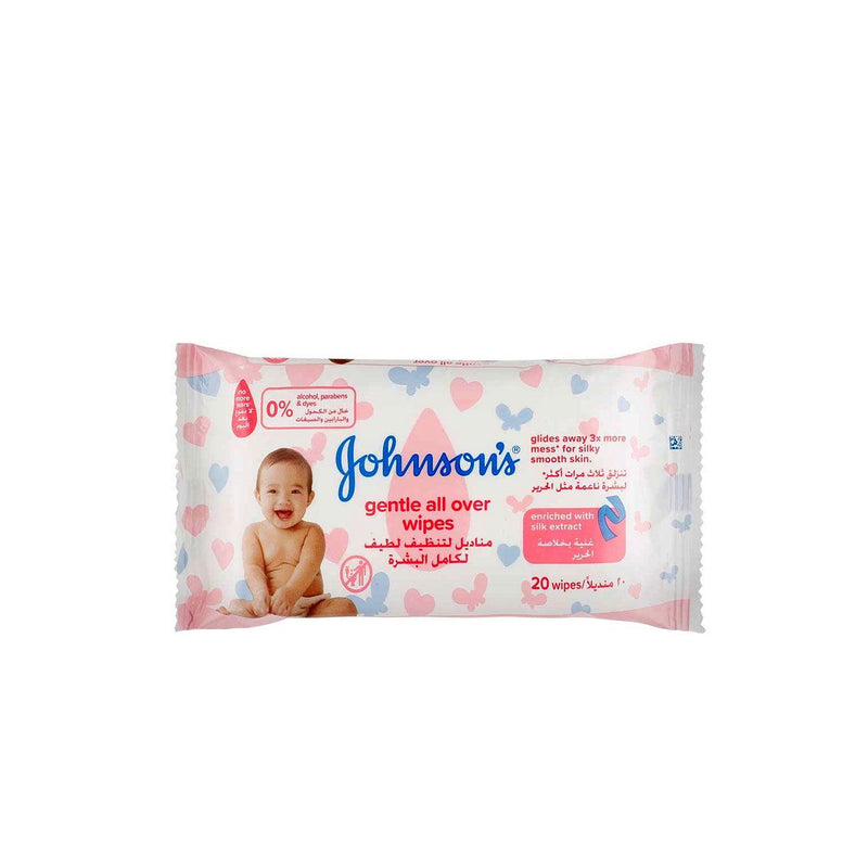 Johnson's Baby Gentle All Over Wipes x20 - Skin Society {{ shop.address.country }}