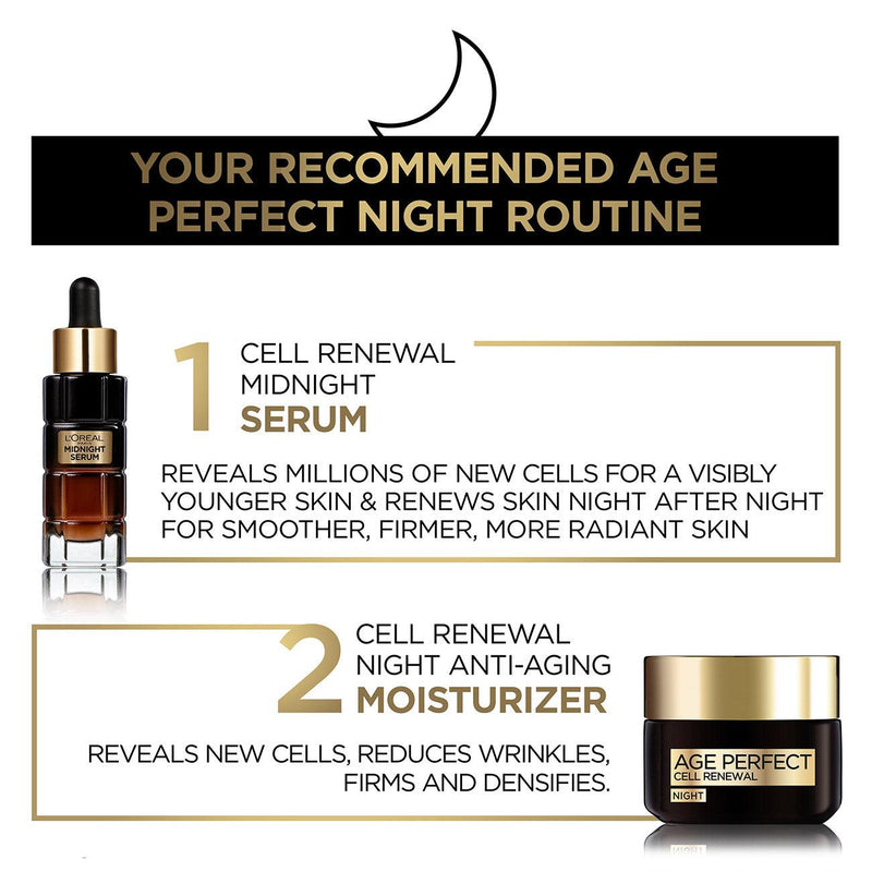 L'Oréal Paris Age Perfect Cell Renewal Anti-Aging Night Moisturizer - Skin Society {{ shop.address.country }}
