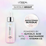 L'Oréal Paris Glycolic Bright 1.0% Glycolic Acid Instant Glowing Face Serum - Skin Society {{ shop.address.country }}