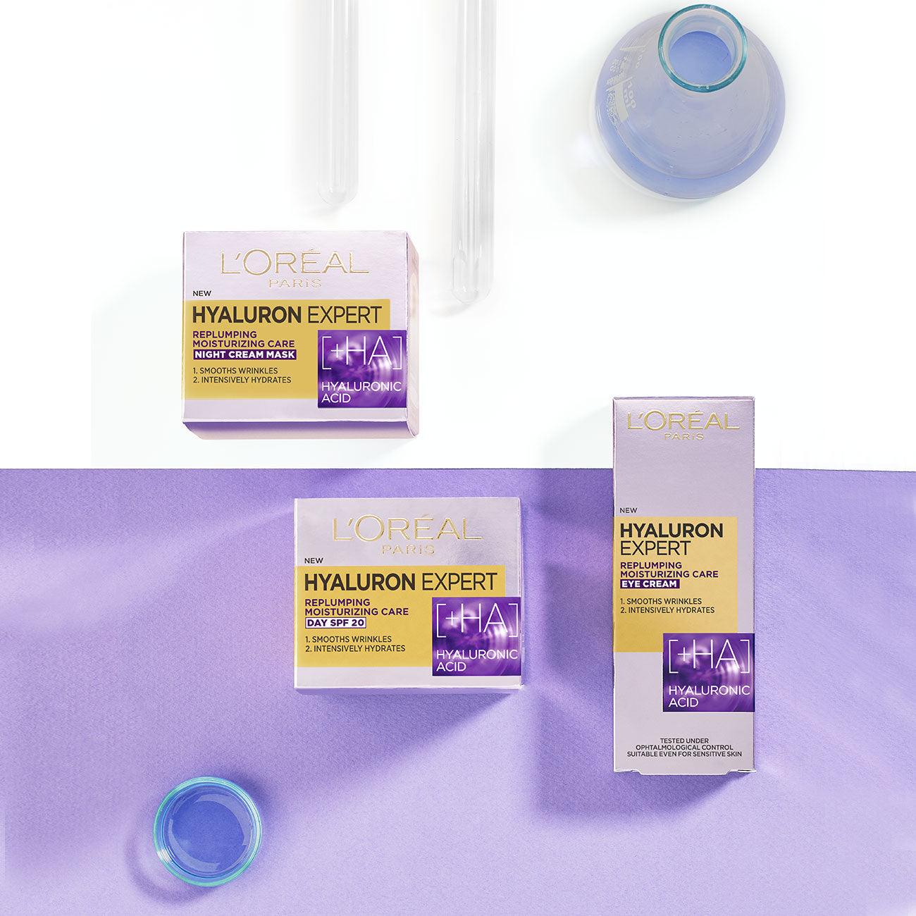 L'Oréal Paris Hyaluron Expert Moisturiser and Anti-Aging Eye Cream with Hyaluronic Acid - Skin Society {{ shop.address.country }}