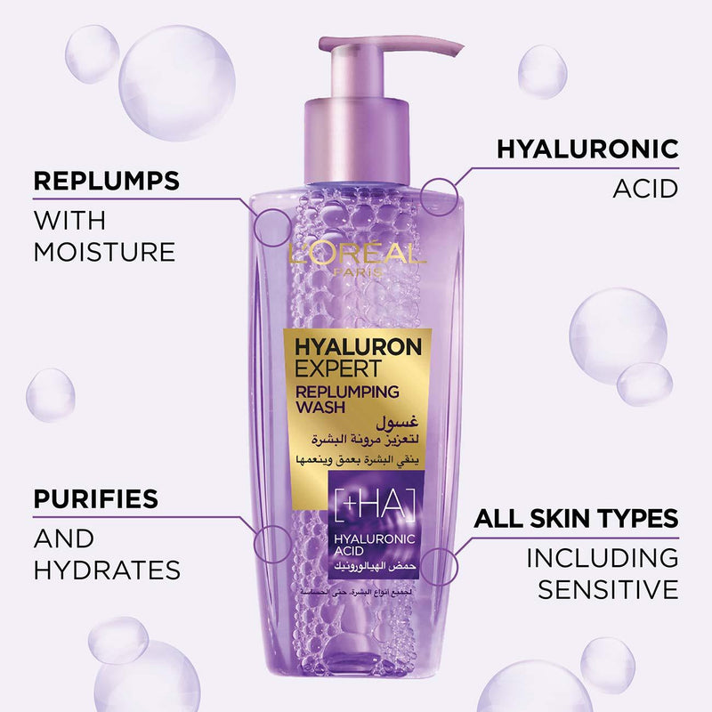 L'Oréal Paris Hyaluron Expert Moisturiser and Anti-Aging Wash - Skin Society {{ shop.address.country }}