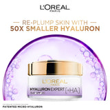 L'Oréal Paris Hyaluron Expert Moisturiser and Plumping Anti-Aging Day Cream with Hyaluronic Acid - Skin Society {{ shop.address.country }}