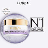 L'Oréal Paris Hyaluron Expert Moisturiser and Plumping Anti-Aging Day Cream with Hyaluronic Acid - Skin Society {{ shop.address.country }}