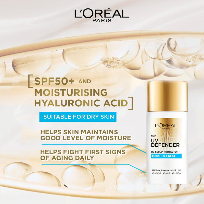 L'Oréal Paris UV Defender Protector Sunscreen Moist and Fresh - Skin Society {{ shop.address.country }}