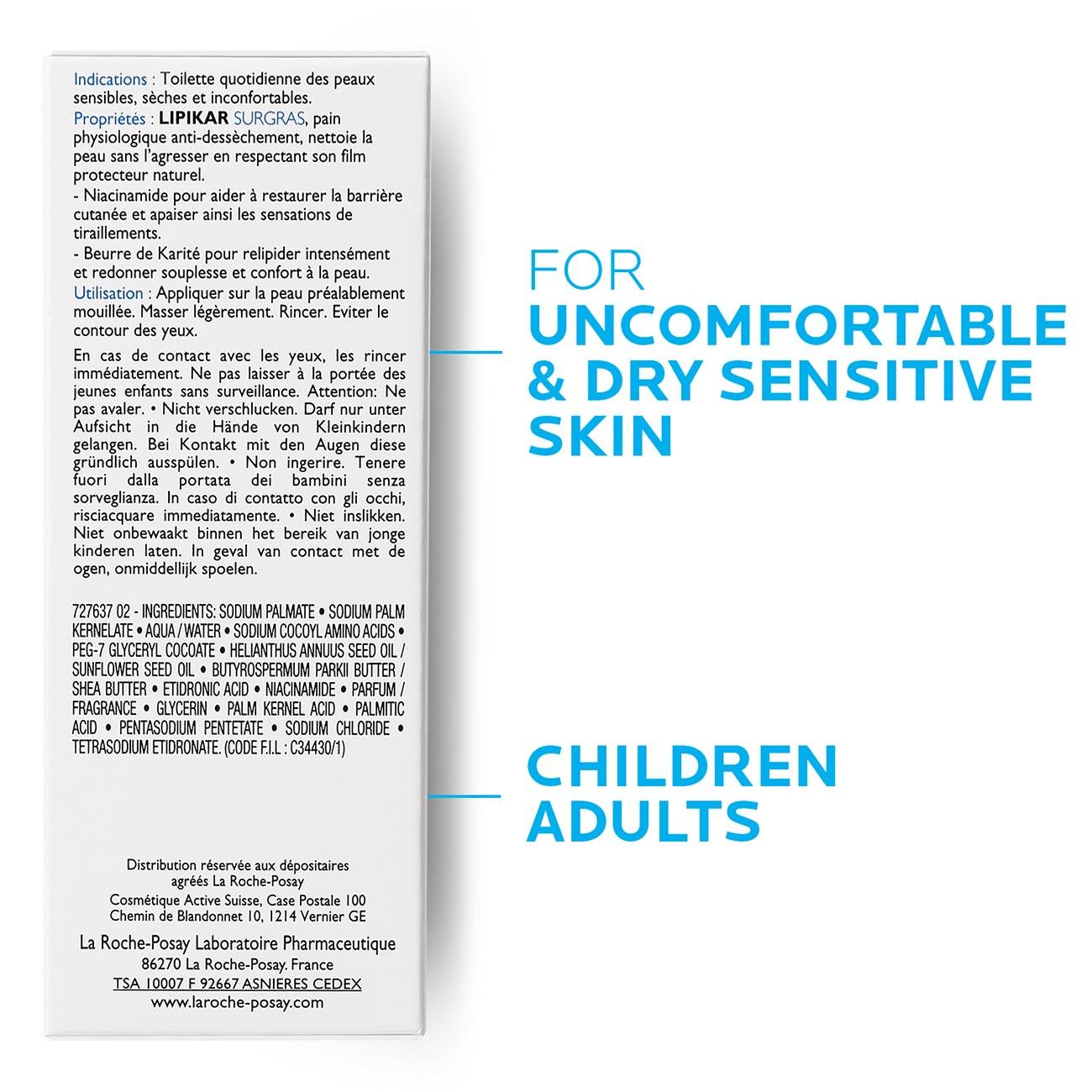 La Roche-Posay Lipikar Pain Surgas - Skin Society {{ shop.address.country }}