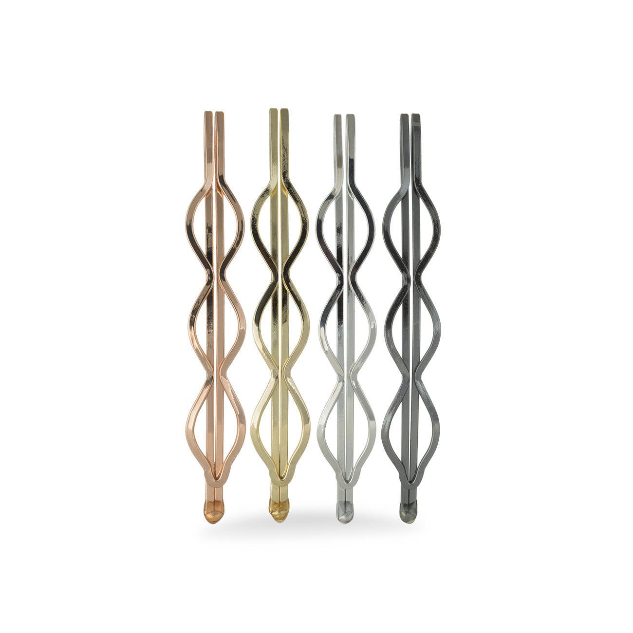 Lady Jayne Metallic Swirly Slides - Pk 4 - Skin Society {{ shop.address.country }}