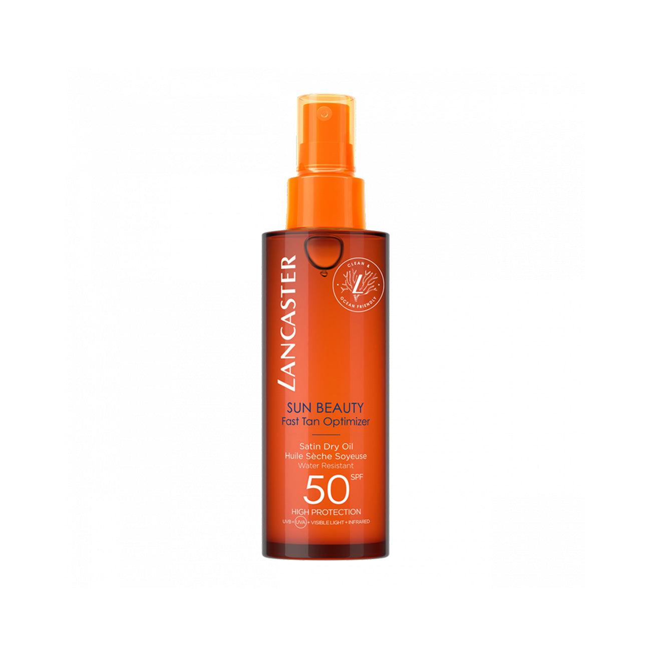Lancaster Sun Beauty Fast Tan Optimizer Satin Dry Oil SPF50 - Skin Society {{ shop.address.country }}